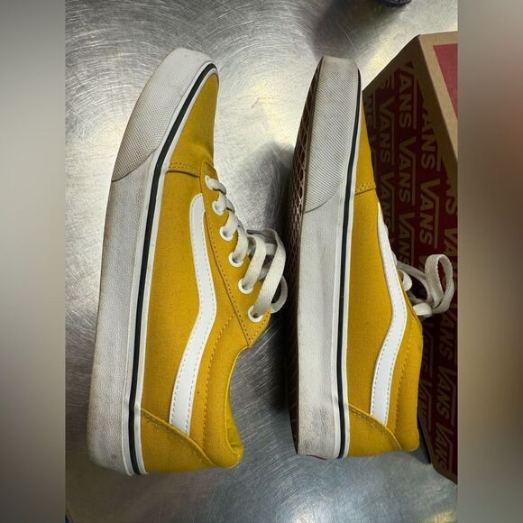 Vans Ward Yellow White Canvas Sneakers Women’s 9 – Worn Once! - Picture 8 of 17